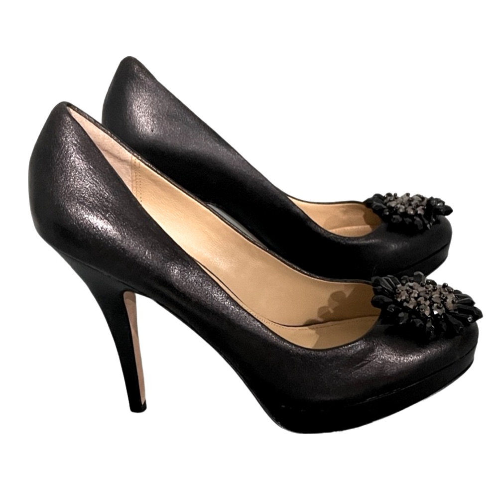 Coach Special Occasion Black Beaded Heels Shoes